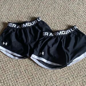 Under Armour- YM-lot of 2- loose athletic shorts